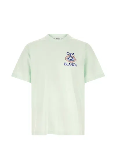 Casablanca Celestial Pyramid Printed Cotton T-shirt In Green