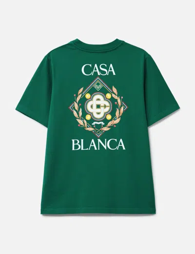 Casablanca Championship Diamond T-shirt In Green