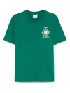 Casablanca Graphic Print Green Cotton T-shirt With Crew Neck Design In Green