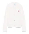 Casablanca Column Stitch Cardigan In White