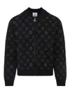 Casablanca Bomber Jacket With Ribbed Details In Black