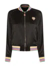 Casablanca Rainbow Heart Silk Bomber Jacket In Multicolour