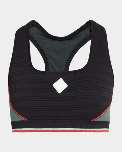 CASABLANCA CHECK JACQUARD SEAMLESS SPORTS BRA