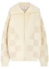 Casablanca Checked Bouclé Wool-blend Jacket In White