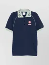 Casablanca Polo With Logo In Blue