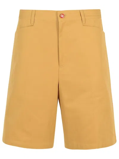 Casablanca Chicano Beige Cotton Bermuda Shorts