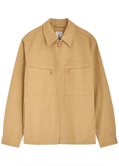 Casablanca Chicano Cotton-twill Jacket In Neutral