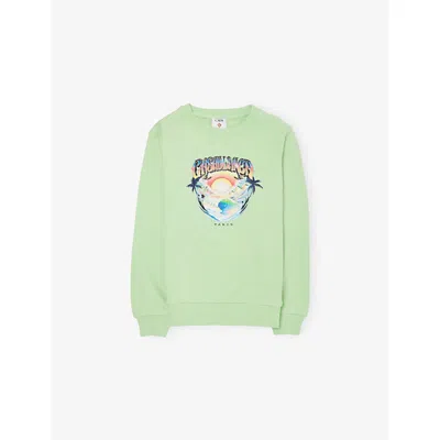 Casablanca Kids' Graphic-print Sweater In Green