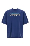 Casablanca Oversized T-shirt With Chrome Text Print In Blue