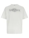 Casablanca Oversize Crew Neck T-shirt With Graphic Print In White