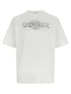 Casablanca Oversize Crew Neck T-shirt With Graphic Print In White