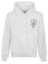 Casablanca Hooded Sweatshirt With Embroidered Logo In White
