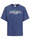 Casablanca Oversized T-shirt With Chrome Text Print In Blue