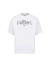 Casablanca Oversize Crew Neck T-shirt With Graphic Print In White