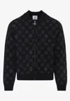 Casablanca Bomber Jacket With Ribbed Details In Black