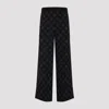 Casablanca Black Jacquard Trousers With Grey Logo Pattern In Black
