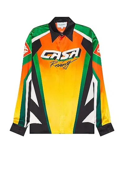 Casablanca Classic Collar Long Sleeve Shirt In Casa Moto Sport