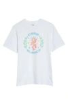 Casablanca Classic Fit Dance Joy Organic Cotton Graphic T-shirt In White