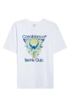 Casablanca Classic Fit Tennis Club Icon Organic Cotton Graphic T-shirt In Green
