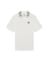 Casablanca Polo Shirt With Short Sleeves And Embroidered Collar In White