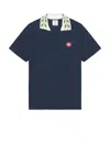 Casablanca Navy Blue Organic Cotton Classic Laurel Polo In Blue