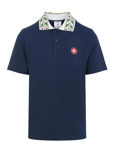 Casablanca Classic Laurel Polo In Blue