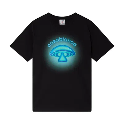 Pre-owned Casablanca Classic T-shirt 'airbrush Mushroom' | Black | Men's Size Xl