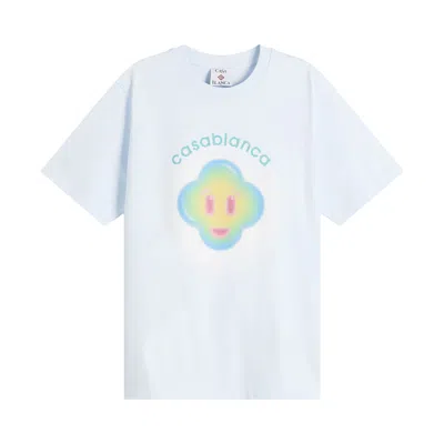 Pre-owned Casablanca Classic T-shirt 'airbrush Smiley' | Cream | Men's Size M In White