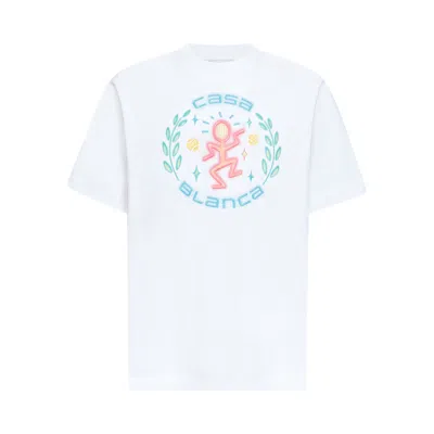 Pre-owned Casablanca Classic T-shirt 'dance Joy' | White | Men's Size Xxl