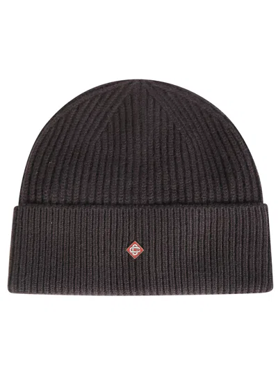Casablanca Classic Wool Beanie For Men In Gray