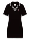 Casablanca Viscose Polo Shirt Dress In Black