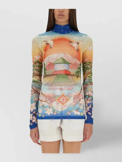 CASABLANCA "CLUB DE TENNIS" MESH TOP