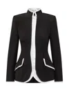 Casablanca Curved Tailored Jacket Black In Black
