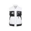 Casablanca Color-block Black Down Vest With Stand-up Collar In White
