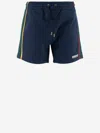 Casablanca Loopback Relaxed Fit Shorts In Blue