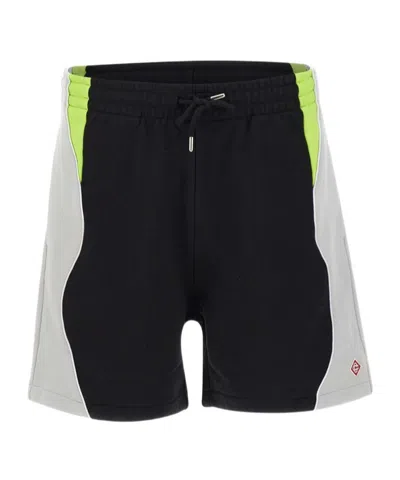 Casablanca Color-block Drawstring Shorts In Black