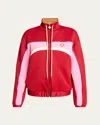 Casablanca Colorblock Oversized Track Jacket In Red