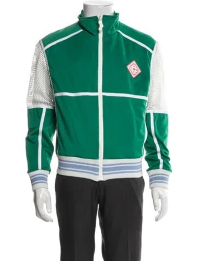 Pre-owned Casablanca Colorblock Pattern Jacket In Green