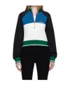 Casablanca Multicolor Quarter Zip Colorblock Sweatshirt In Multi