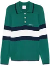 Casablanca Colourblock Polo Shirt In Green