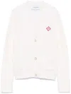 Casablanca Column Stitch Cardigan In White
