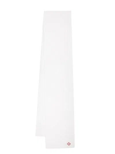 Casablanca Column Stitch Scarf In White