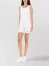 Casablanca Comfortable Stretchy Mid-thigh Shorts In White