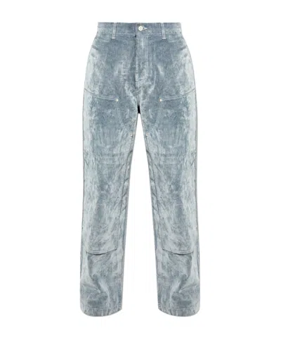 Casablanca Corduroy Straight Trousers In Gray