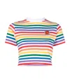 Casablanca Crew Neck Striped Pattern Cropped Length In Multi