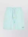 Casablanca Pastel Light Blue Cotton Bermuda Shorts In Green