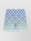 Casablanca Cotton Blend Bermuda Shorts With Geometric Pattern