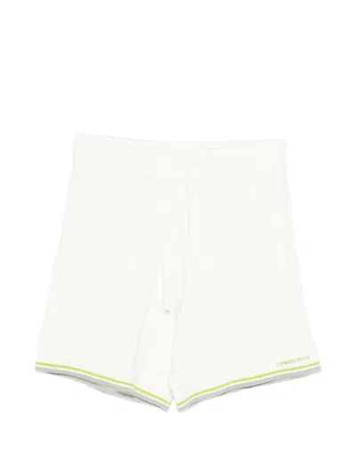 Casablanca Cotton Blend Mini Shorts For Men In Neutral