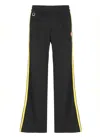 Casablanca Wide Leg Trousers Featuring Metallic Front In Black