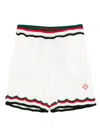 Casablanca Men Athletic Shorts With Striped Detail In White